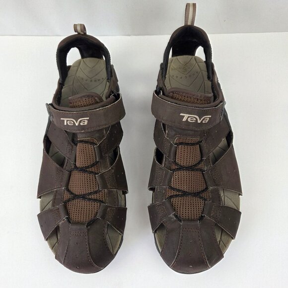 Teva Deacon Brown Leather Sport Sandals Size 12 main image 6
